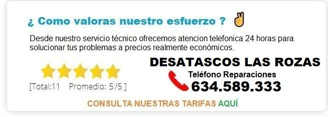 Desatascos Las Rozas Precios